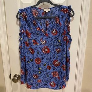 Loft Outlet Blue Sleeveless Blouse XL